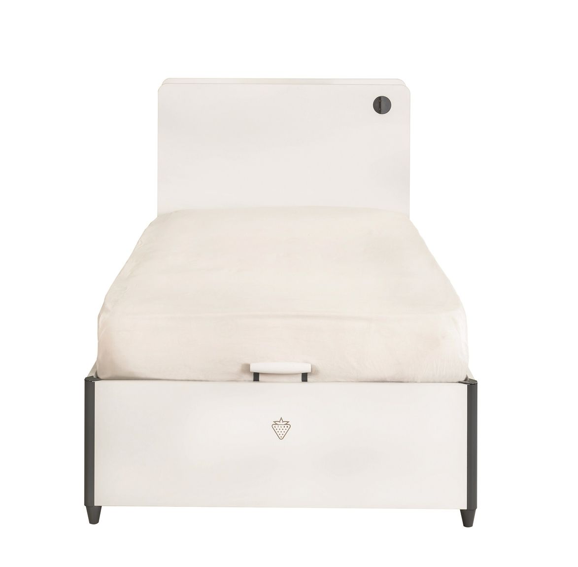 Cilek WHITE Bett mit Kopfteil (100x200 cm) Weiß