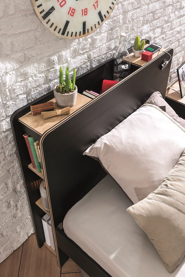 Cilek BLACK Bett (120x200 cm) Schwarz / Beige