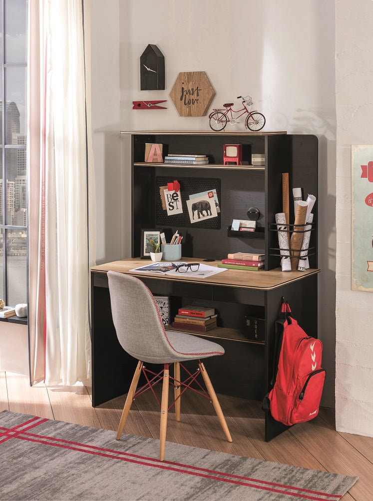 Cilek BLACK Kleiner Schreibtisch-Aufsatz Schwarz / Beige