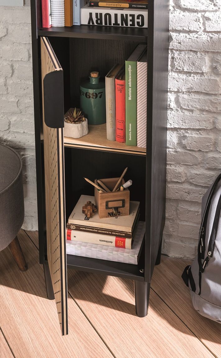 Cilek BLACK Bücherregal Schwarz / Beige