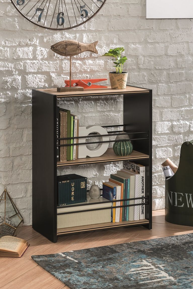 Cilek BLACK Kleiner Bücherregal Schwarz / Beige