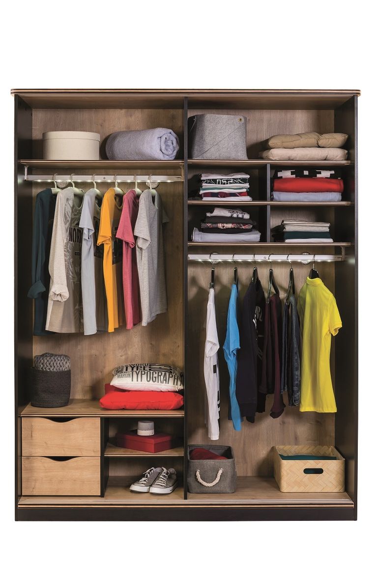 Cilek BLACK Schiebetürenschrank Schwarz / Beige