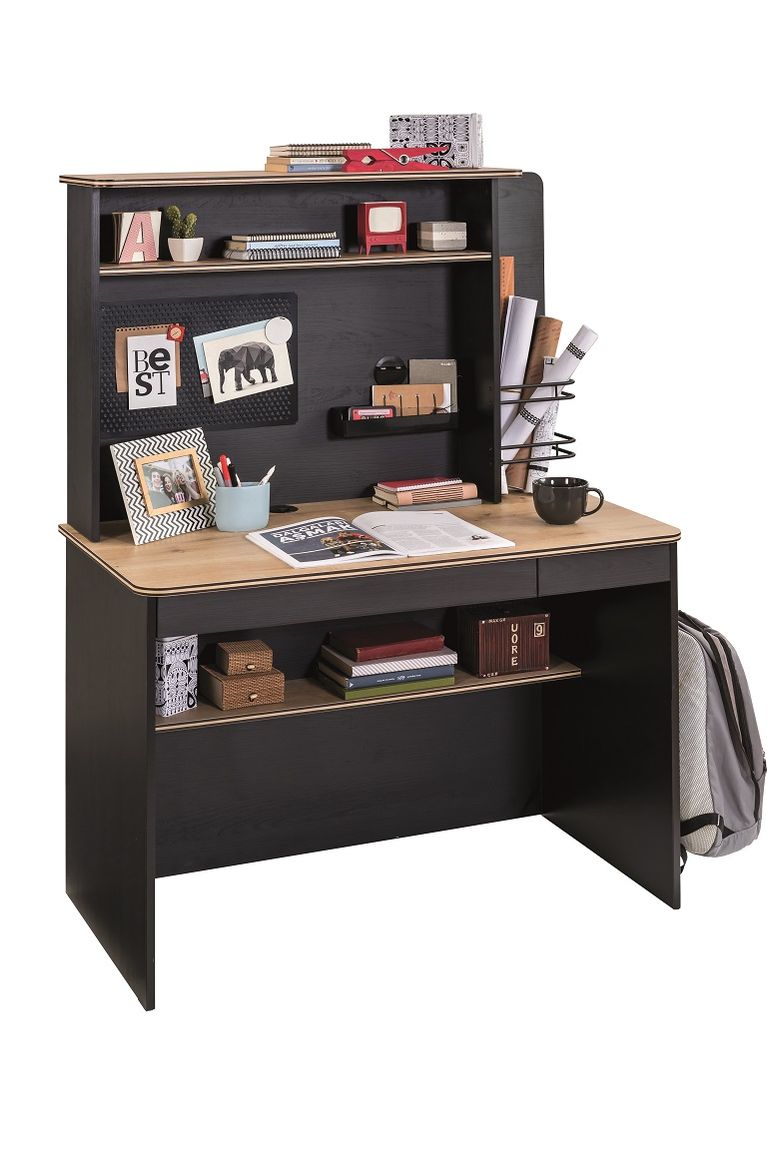 Cilek BLACK Kleiner Schreibtisch-Aufsatz Schwarz / Beige