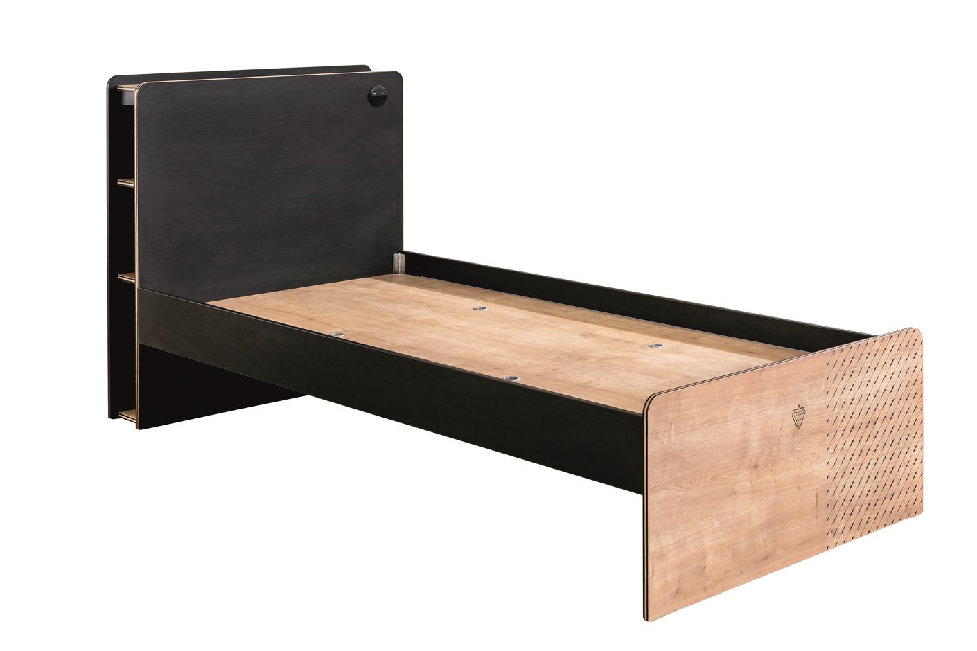 Cilek BLACK Bett (100x200 cm) Schwarz / Beige