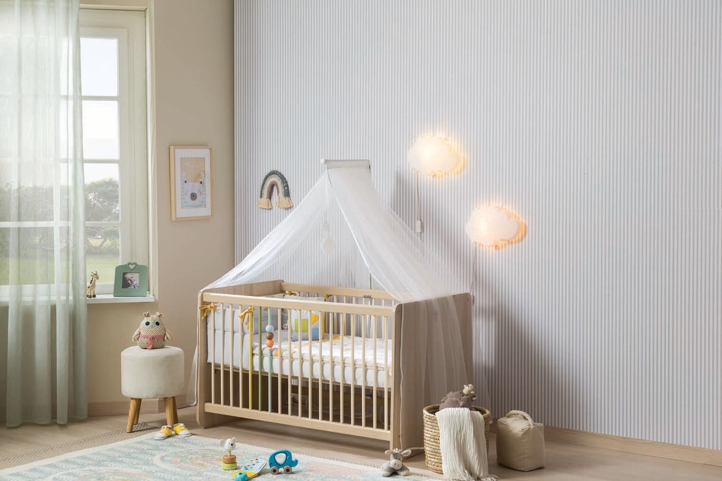 Montessori Babybett 70x140 cm Braun