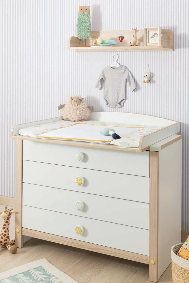 Cilek Montessori Babyzimmer Komplettset 1 Weiß / Grün / Natur