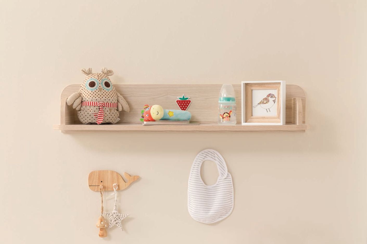 Cilek Montessori Babyzimmer Komplettset 1 Weiß / Grün / Natur