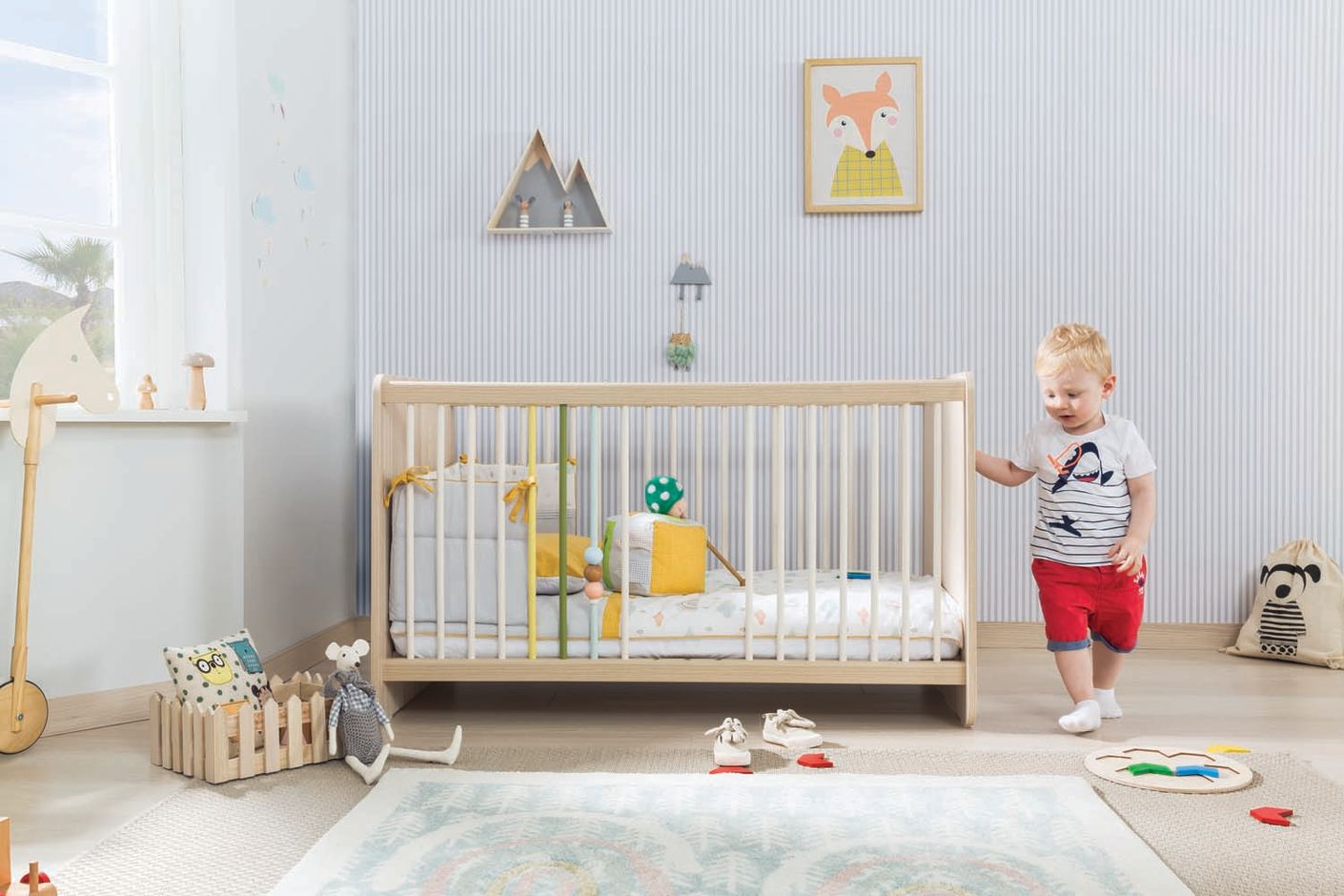 Montessori Babybett 70x140 cm Braun