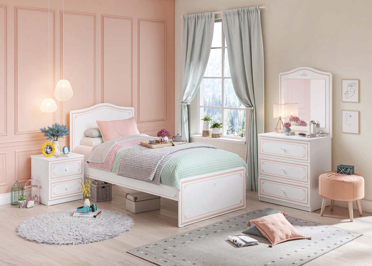 Cilek SELENA PINK Kommode Weiß / Rosa