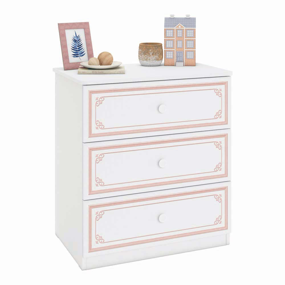 Cilek SELENA PINK Kommode Weiß / Rosa