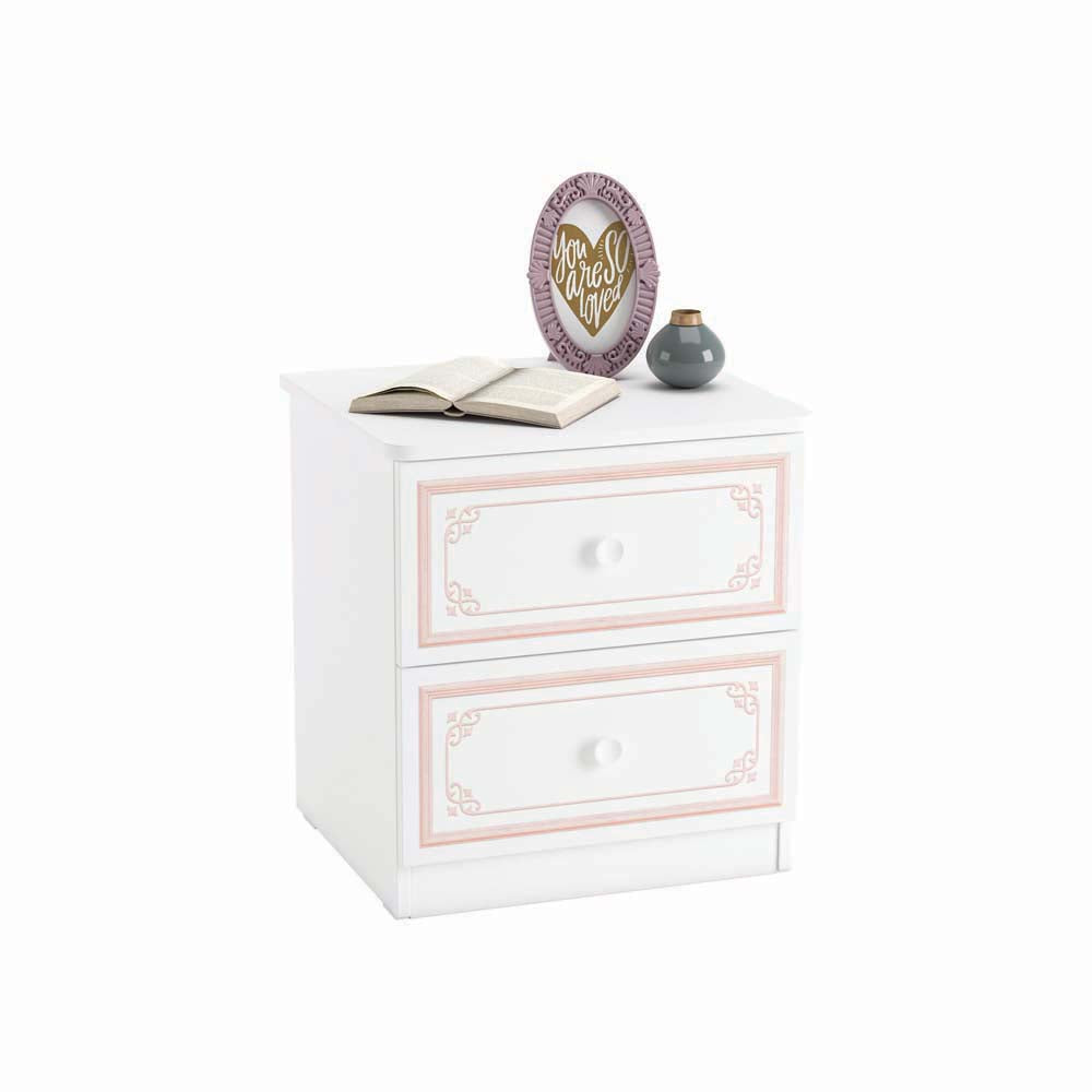 Cilek SELENA PINK Nachttisch Weiß / Rosa