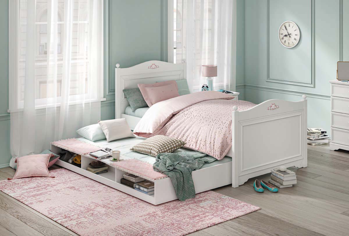 Cilek RUSTIC WHITE Bett 100x200cm Weiß