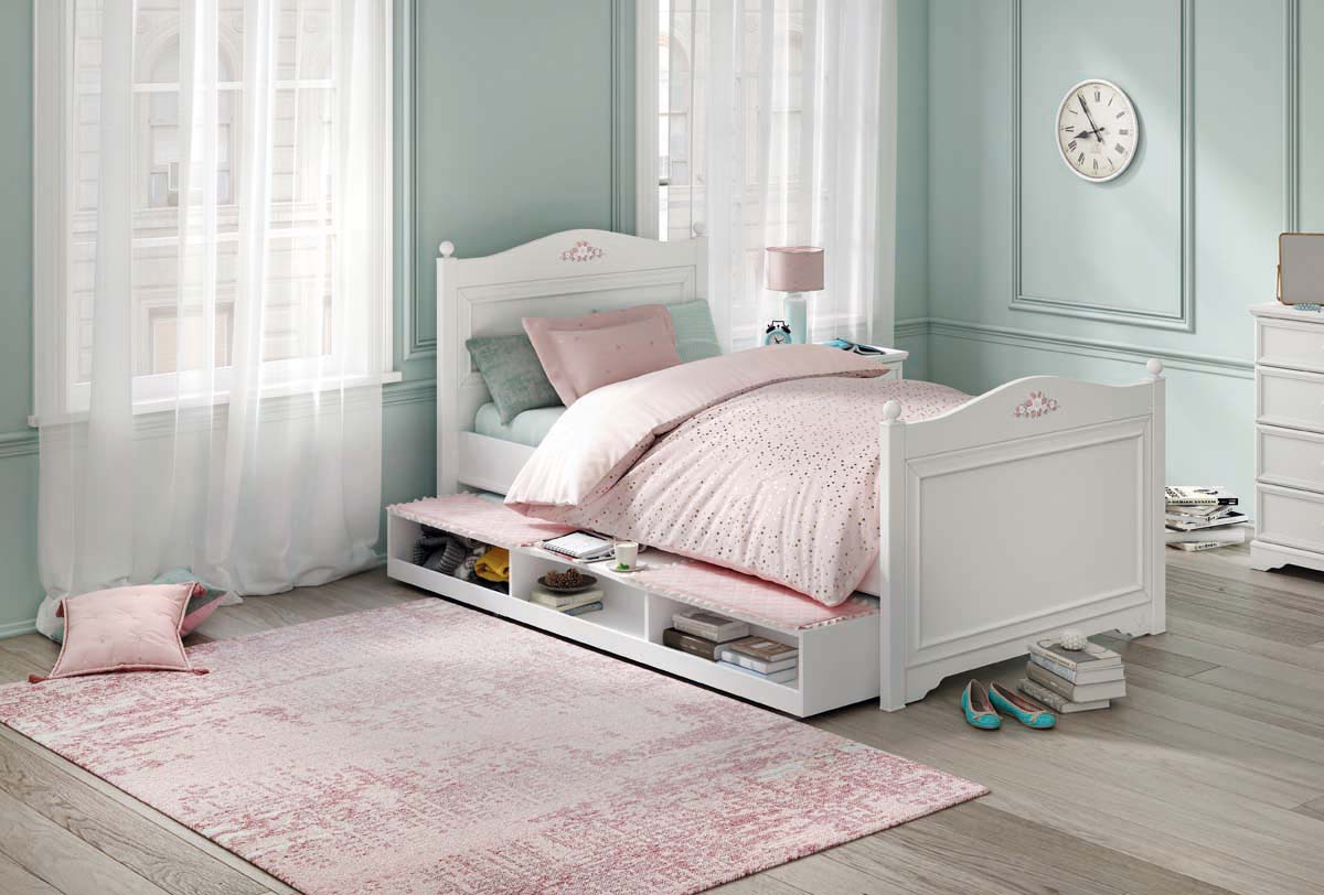 Cilek RUSTIC WHITE Bett 100x200cm Weiß