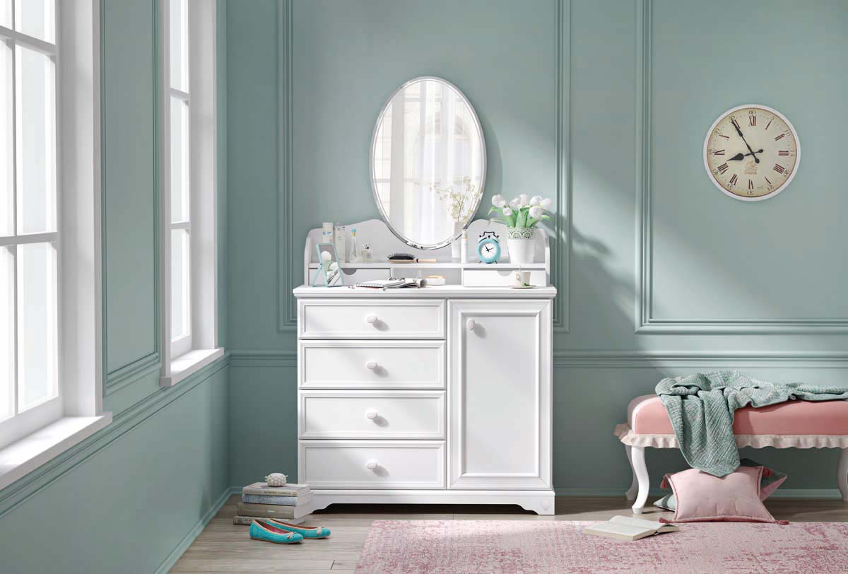 Cilek RUSTIC WHITE Kommode Anrichte Weiß