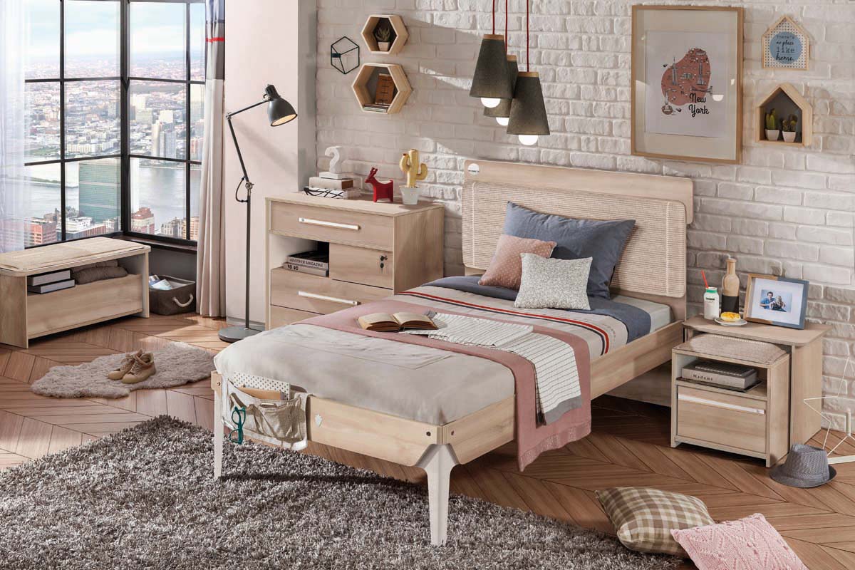 Cilek DUO Line Bett 120x200cm Braun