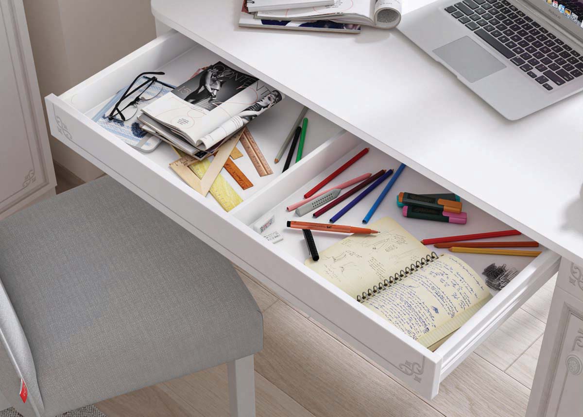 Cilek SELENA GREY Schreibtisch 120x50cm Weiß