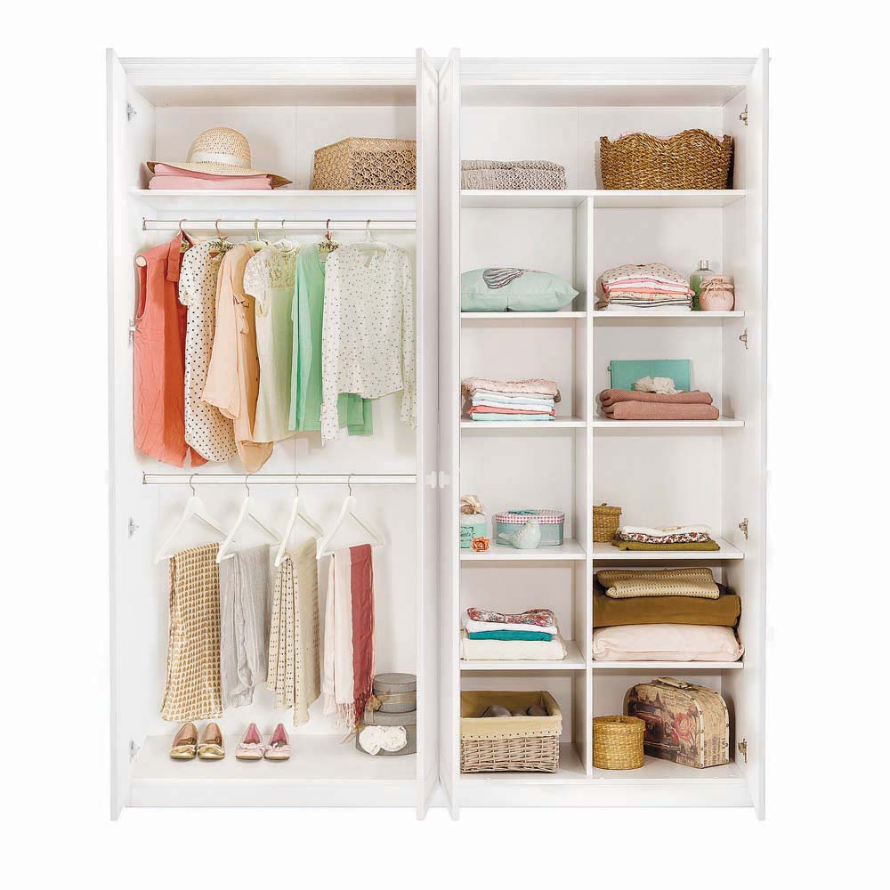 Cilek SELENA GREY Kleiderschrank 4-trg. Weiß