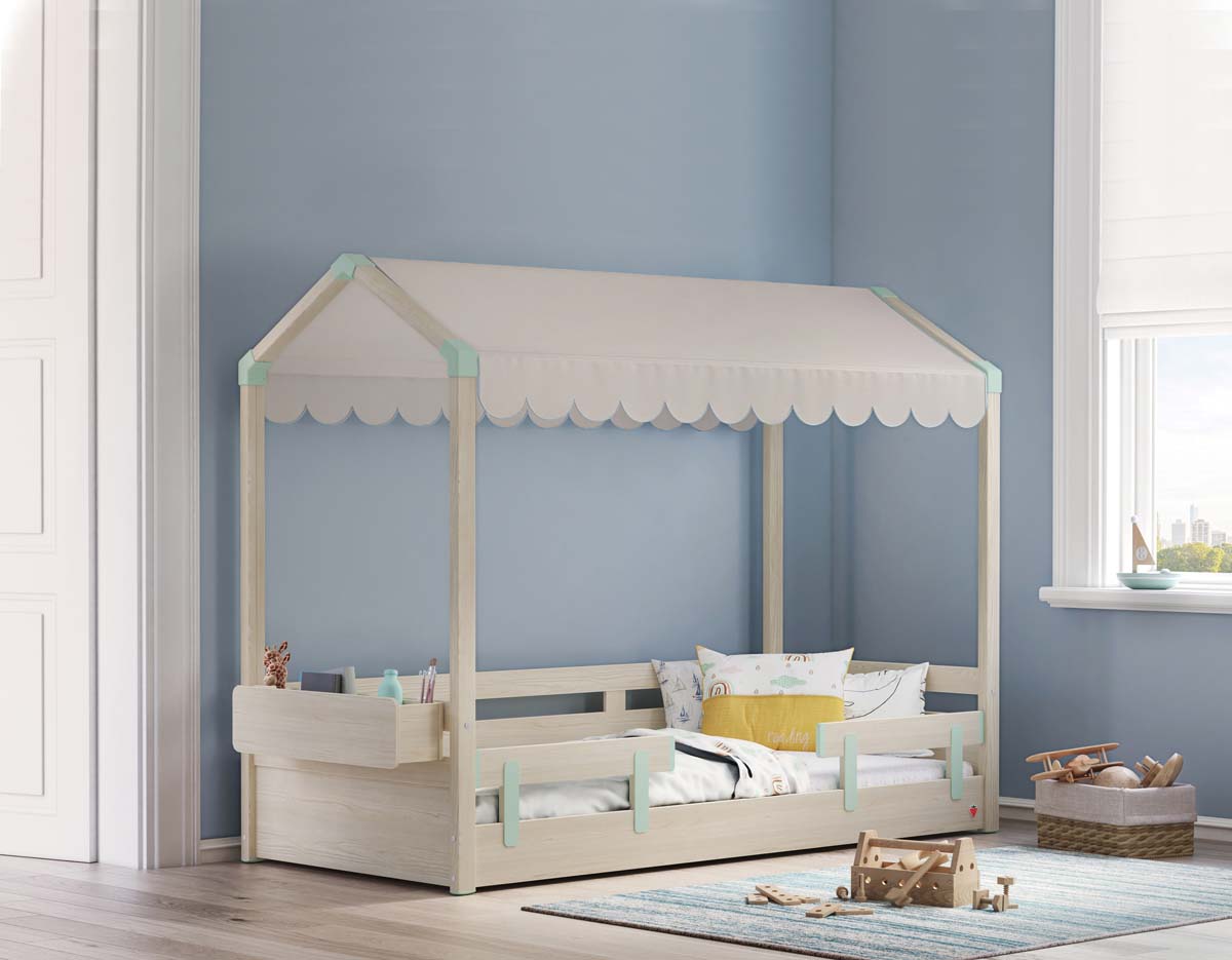 Montessori Ablagebox für Bett Braun