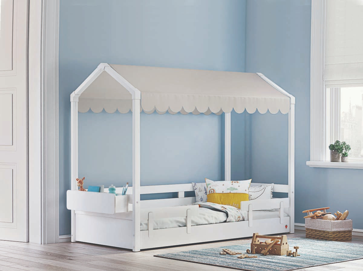 Montessori Ablagebox für Bett Weiß