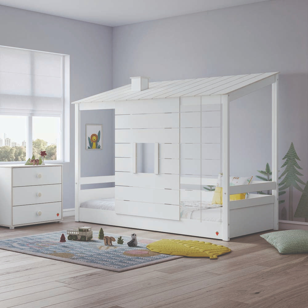 Montessori Holzfenster Weiß