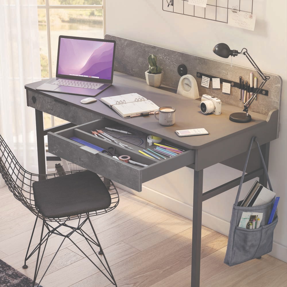 Space Gray Kinderschreibtisch Grau