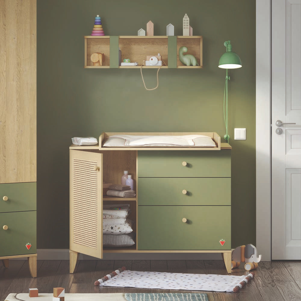 Loof Baby Kommode Braun / Grün