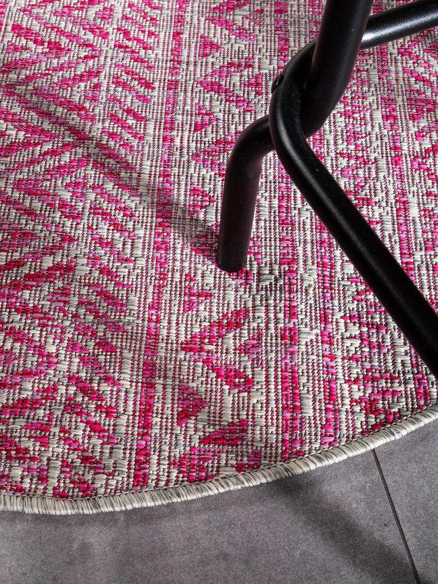 In- & Outdoor Teppich rund Cleo Rosa