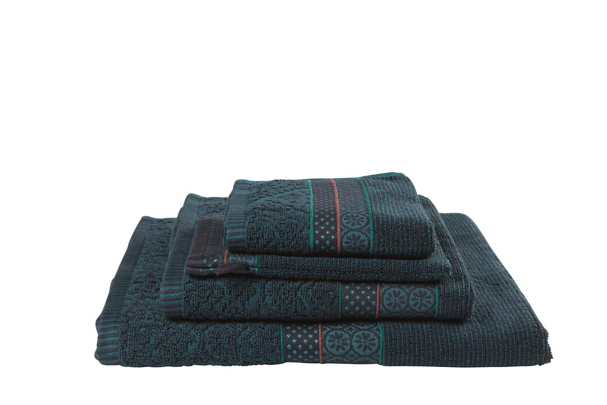 Soft Zellige Waschlappen 3er-Set 16x22 cm Dunkelblau