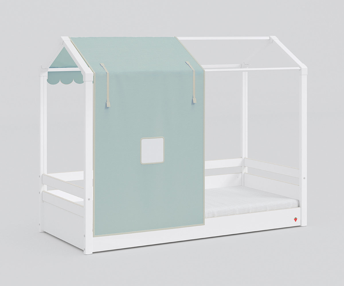 Montessori Hausbett 90x200 cm Weiß / versch. Farben