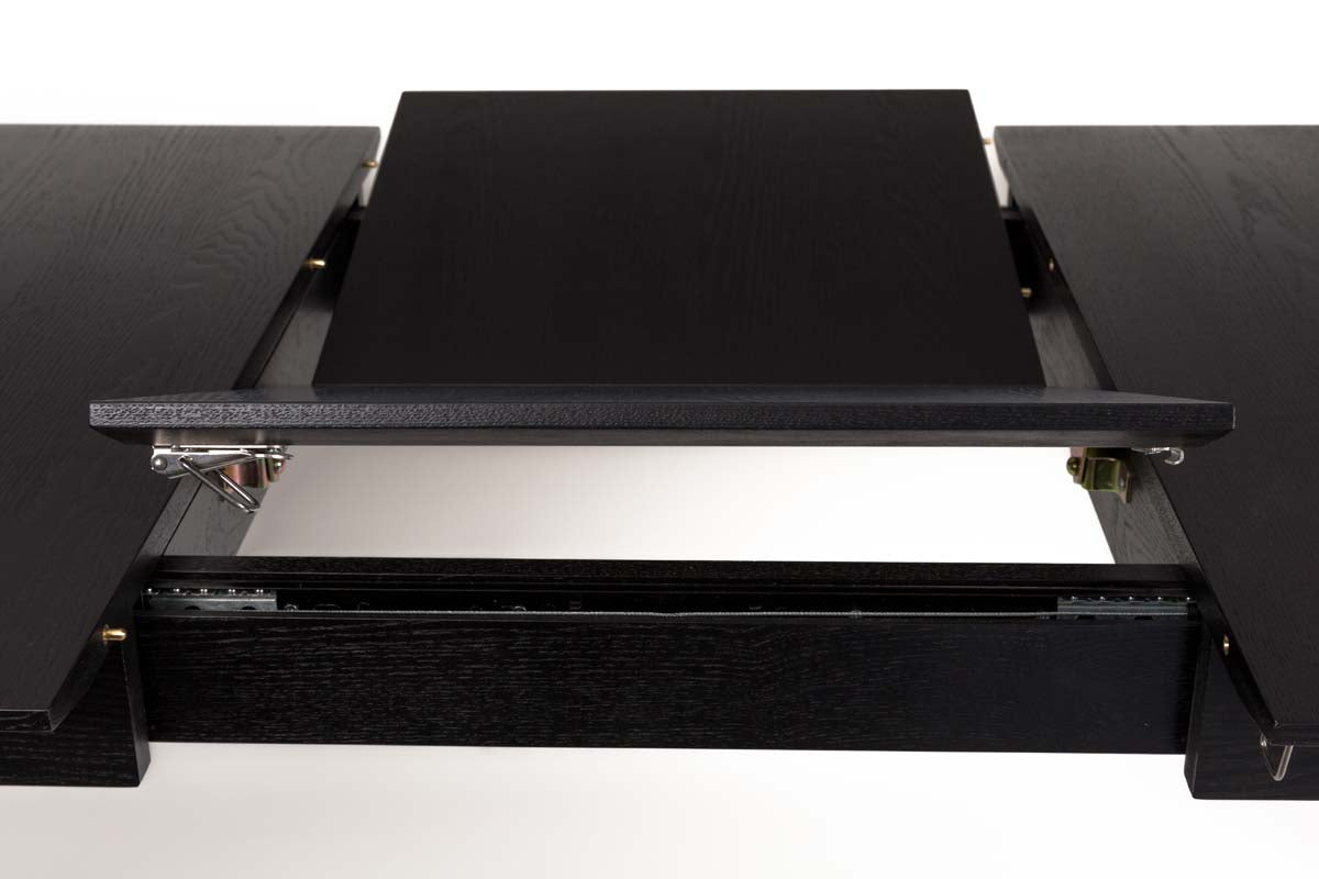 Glimps Esstisch ausziehbar 120/160 x 80 cm Esche Schwarz