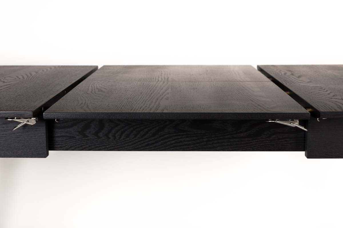 Glimps Esstisch ausziehbar 120/160 x 80 cm Esche Schwarz