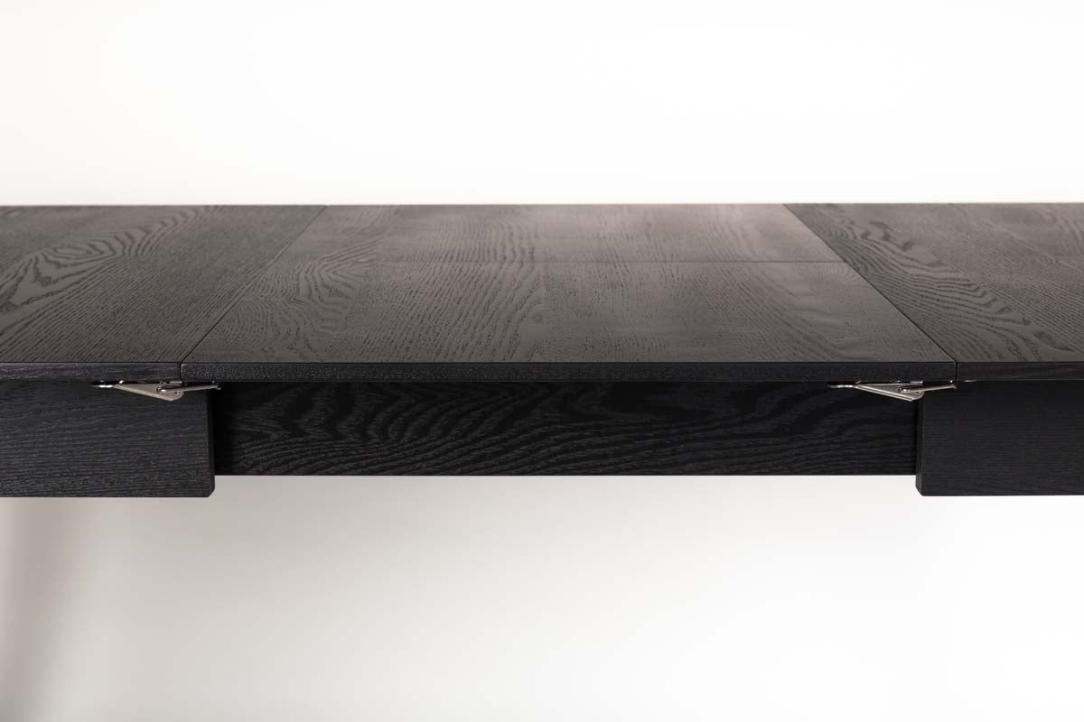 Glimps Esstisch ausziehbar 120/160 x 80 cm Esche Schwarz