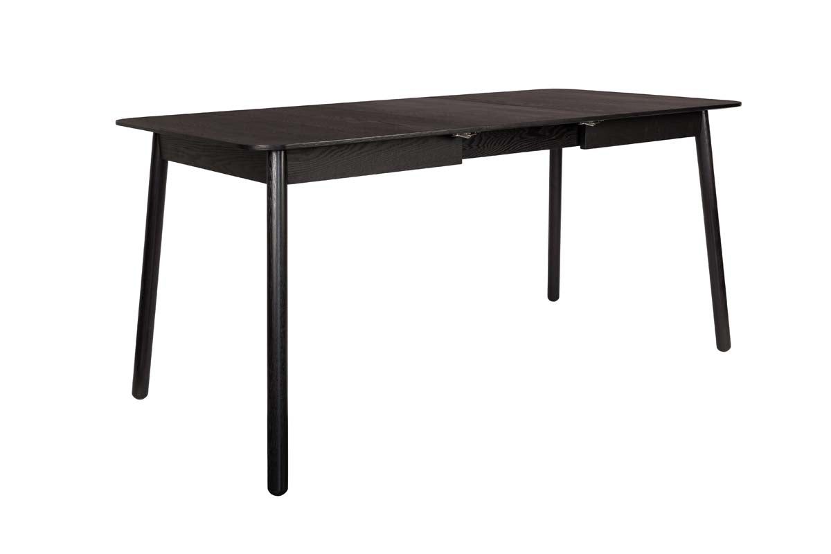 Glimps Esstisch ausziehbar 120/160 x 80 cm Esche Schwarz