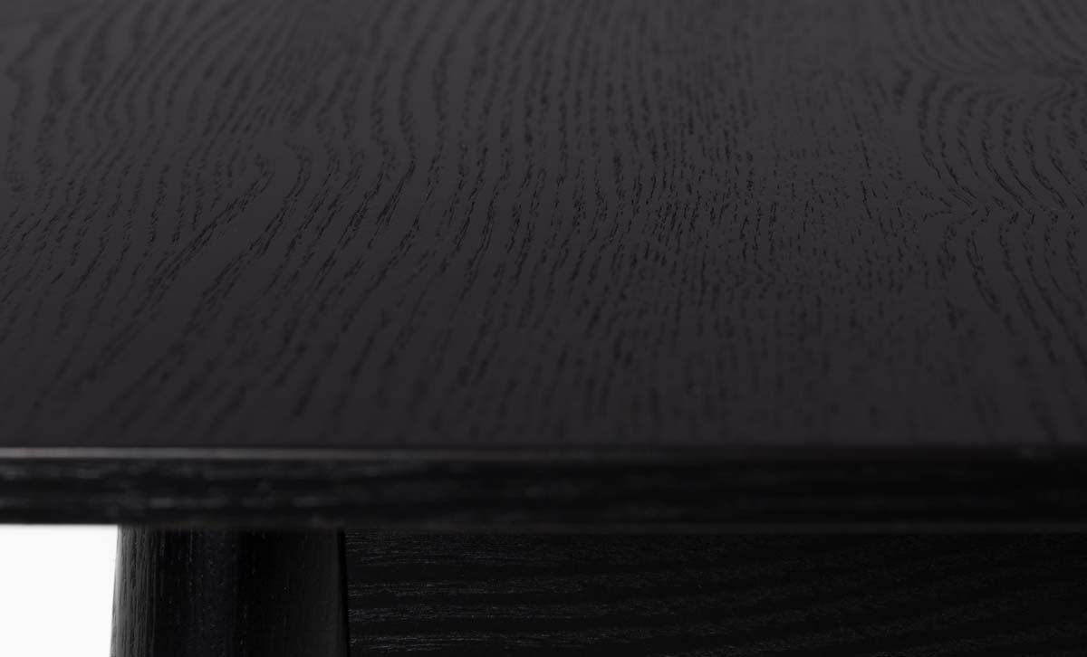 Glimps Esstisch ausziehbar 120/160 x 80 cm Esche Schwarz