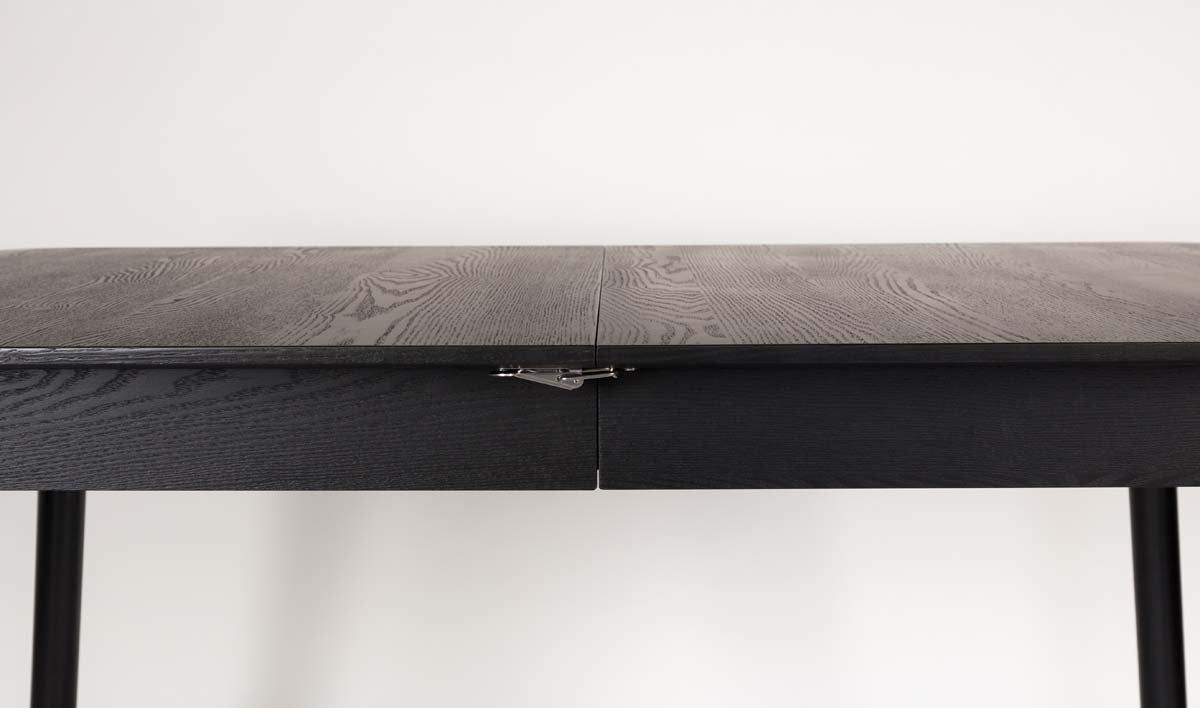 Glimps Esstisch ausziehbar 120/160 x 80 cm Esche Schwarz