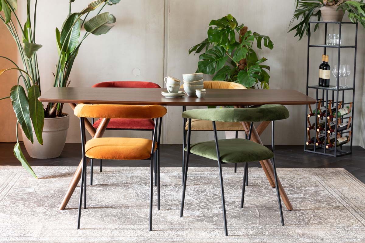 Malaya Tisch 180 x 90 cm (BxT) Walnussholz Braun