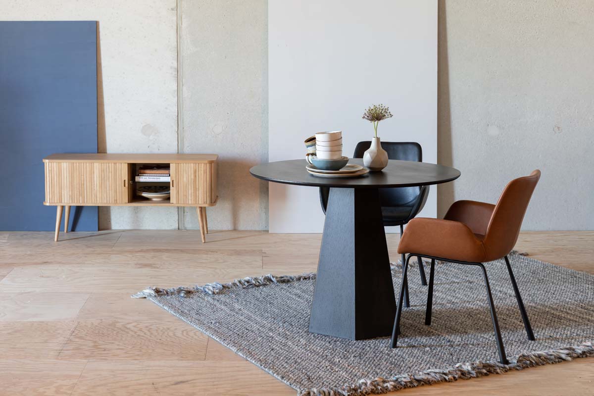 Pilar Rundtisch Ø 100 cm Schwarz