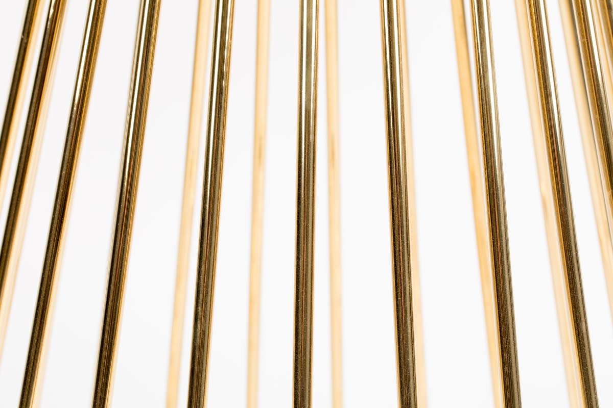 Floris Esstisch mit Glasplatte Ø104cm Gold / Grau