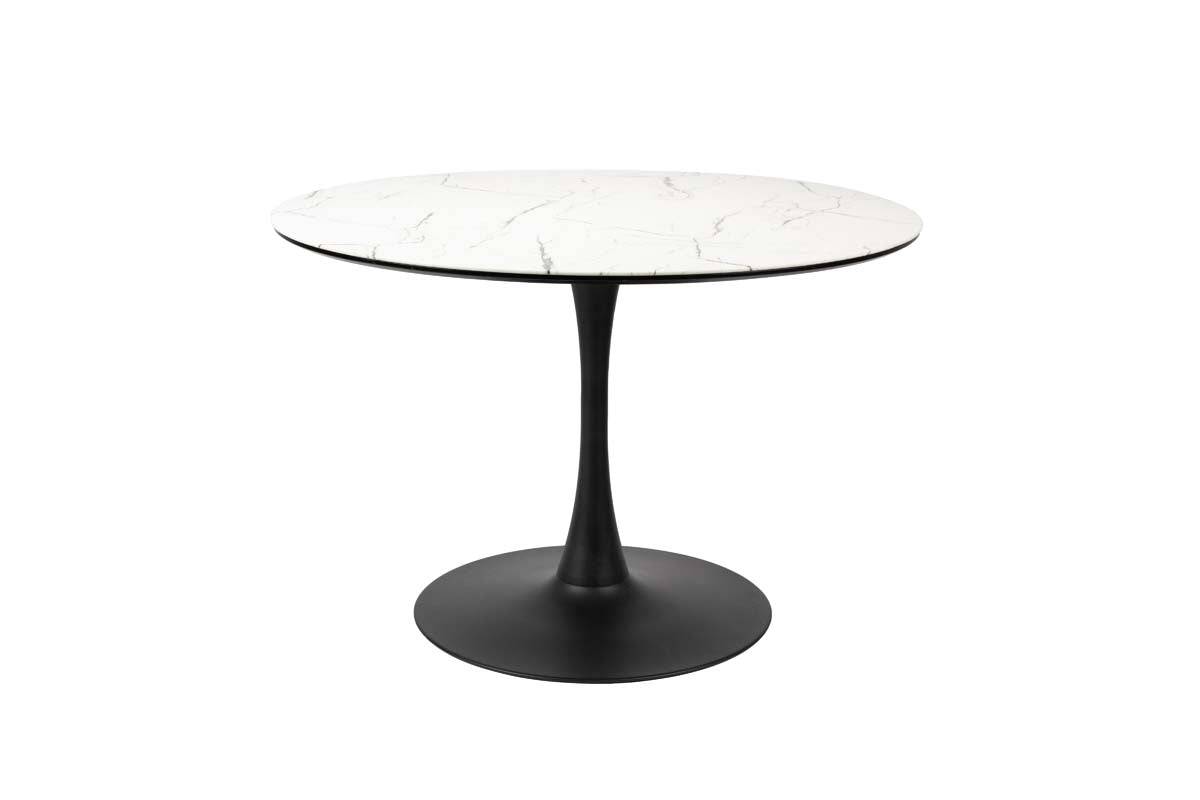 Maru Esstisch rund MDF mit Marmorpapier