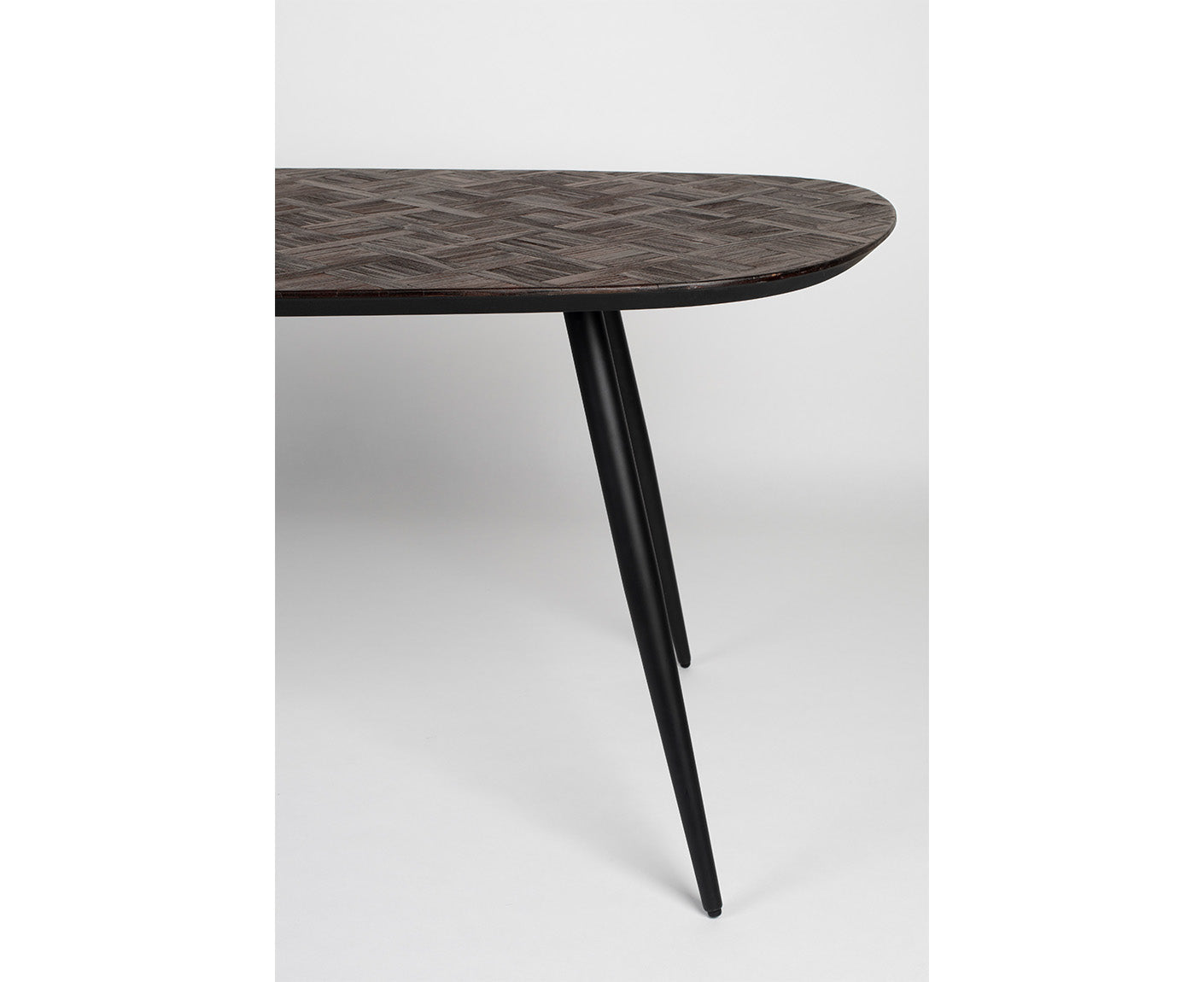 Webster Esstisch 180 x 90 cm Teak / Schwarz