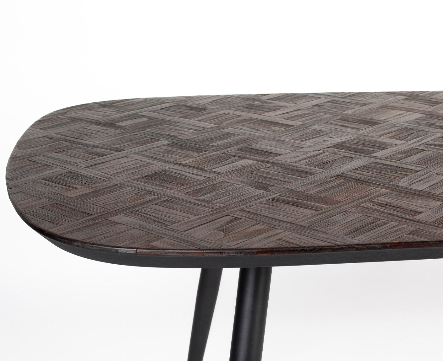 Webster Esstisch 180 x 90 cm Teak / Schwarz
