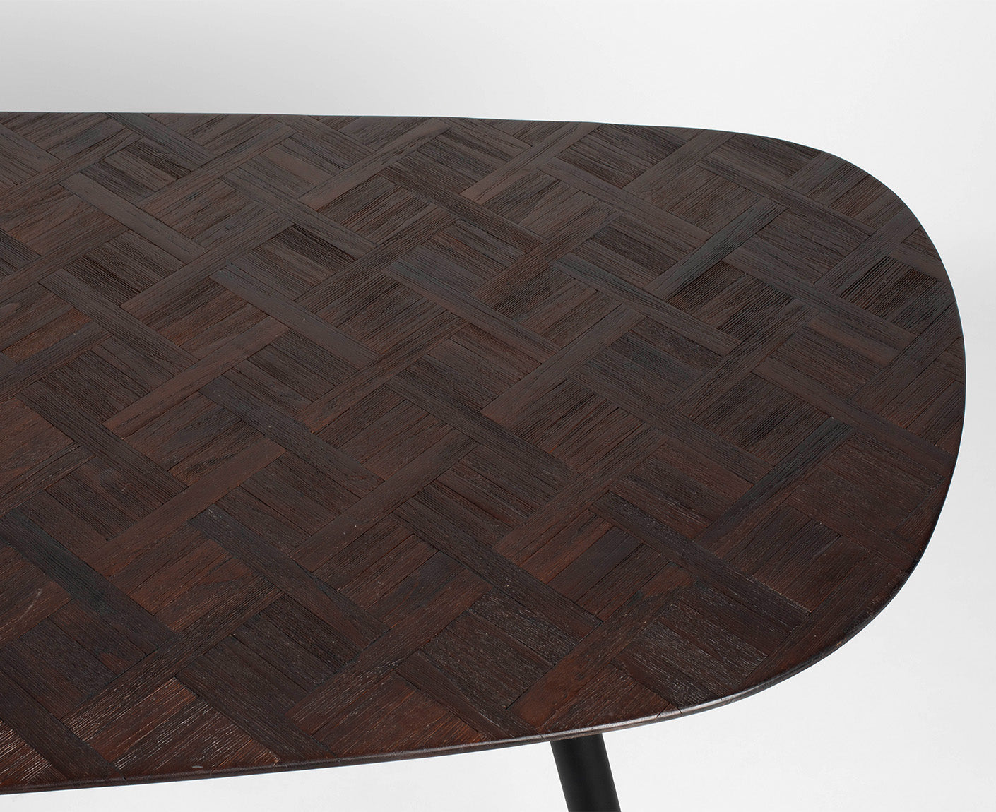 Webster Esstisch 180 x 90 cm Teak / Schwarz