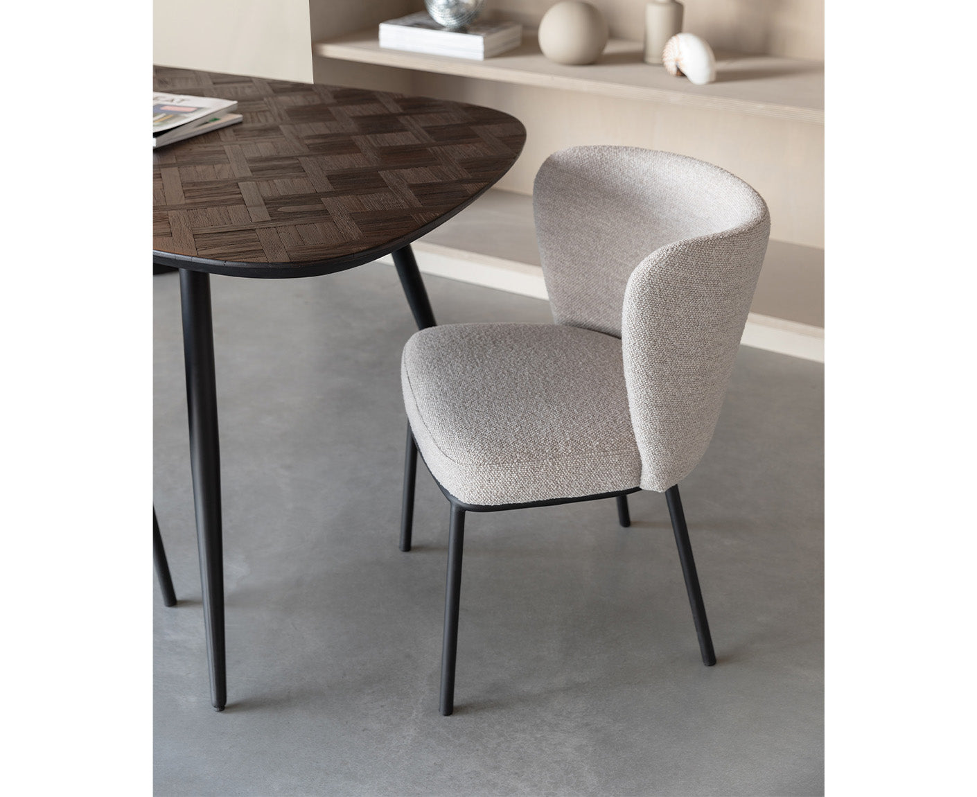 Webster Esstisch 180 x 90 cm Teak / Schwarz