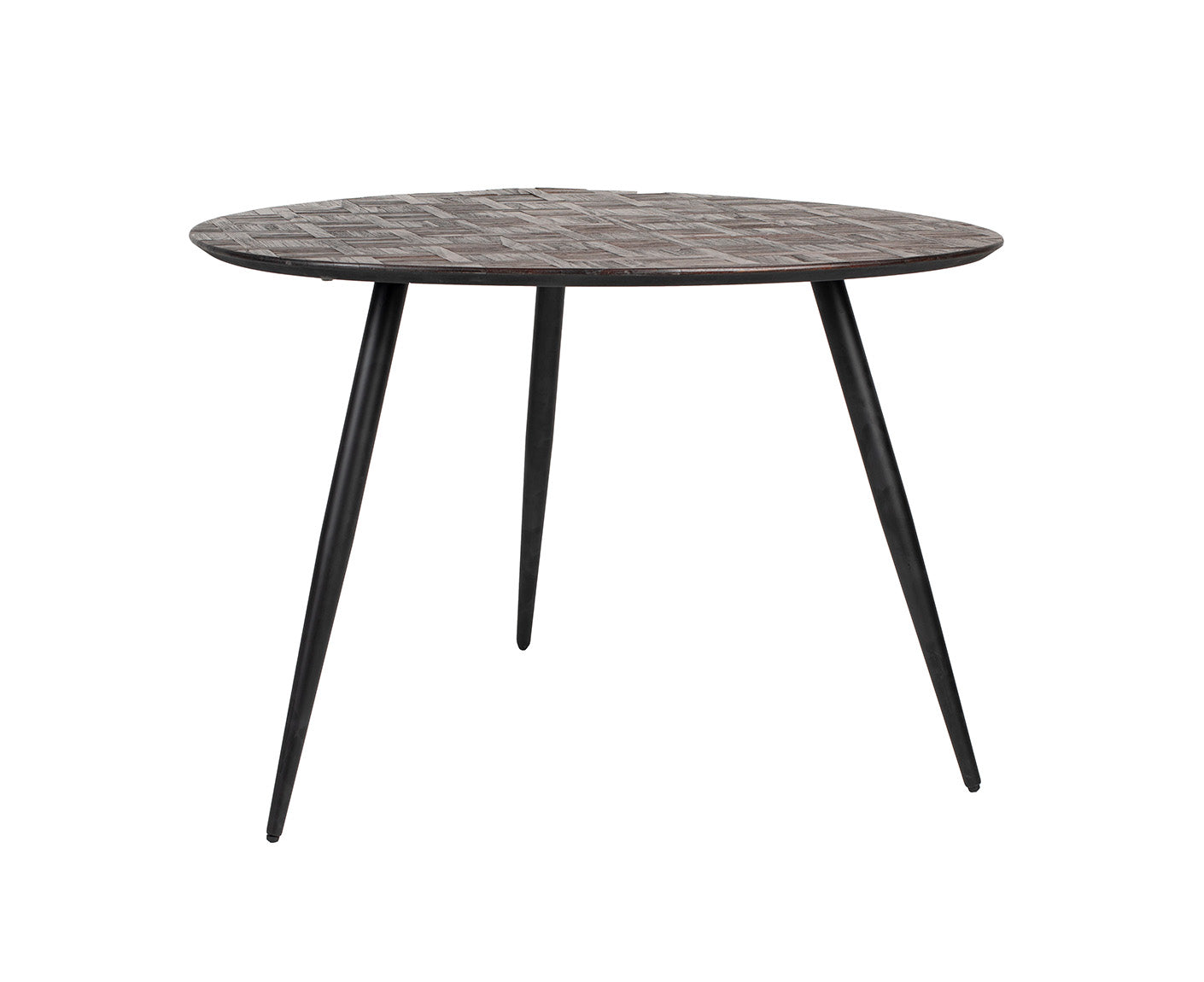 Webster Esstisch Rund Teak / Schwarz