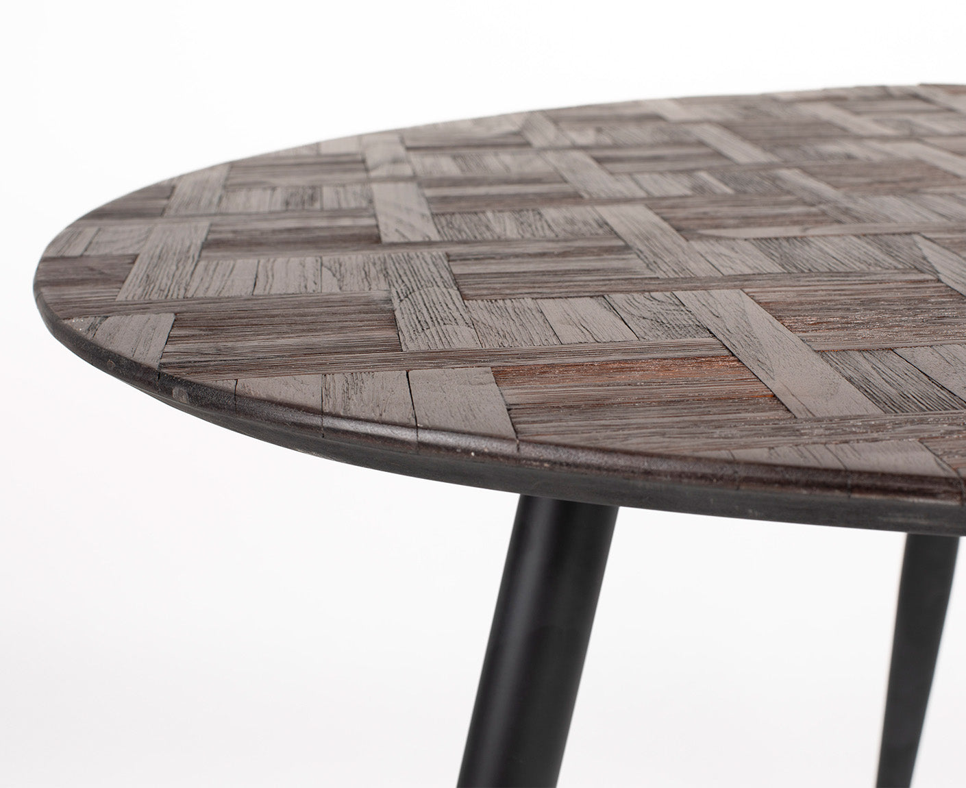 Webster Esstisch Rund Teak / Schwarz