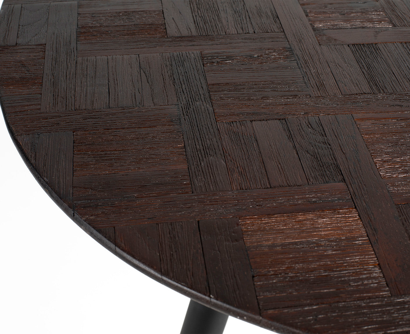 Webster Esstisch Rund Teak / Schwarz