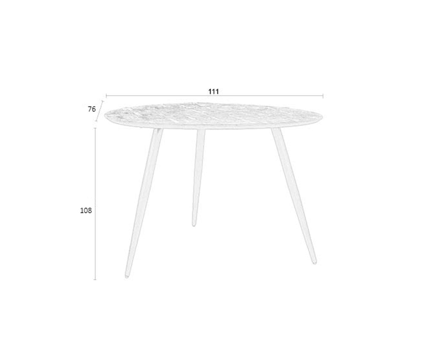 Webster Esstisch Rund Teak / Schwarz