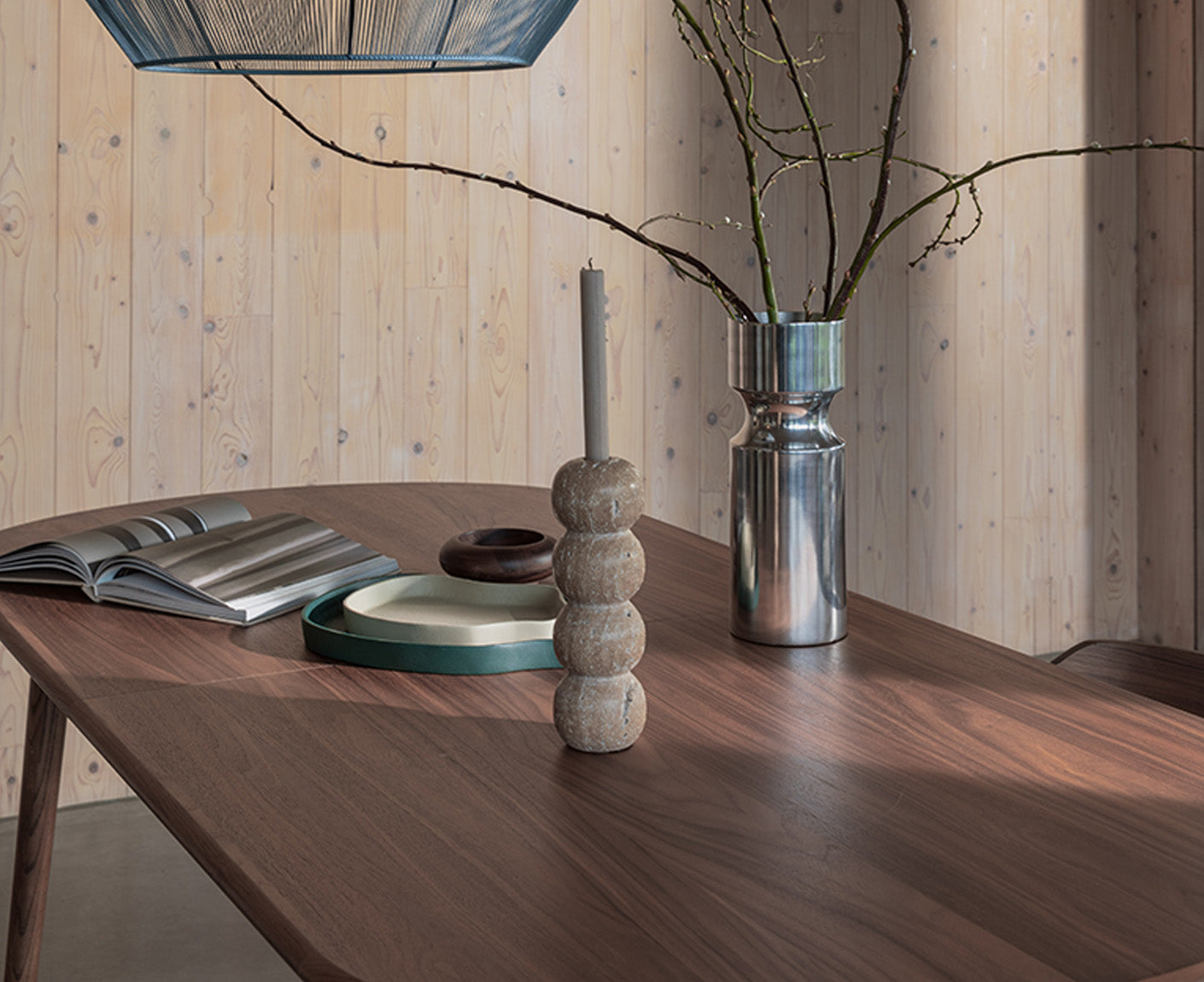 Twist Esstisch Massivholz Walnuss Oval 180-240 x 90 cm Ausziehbar