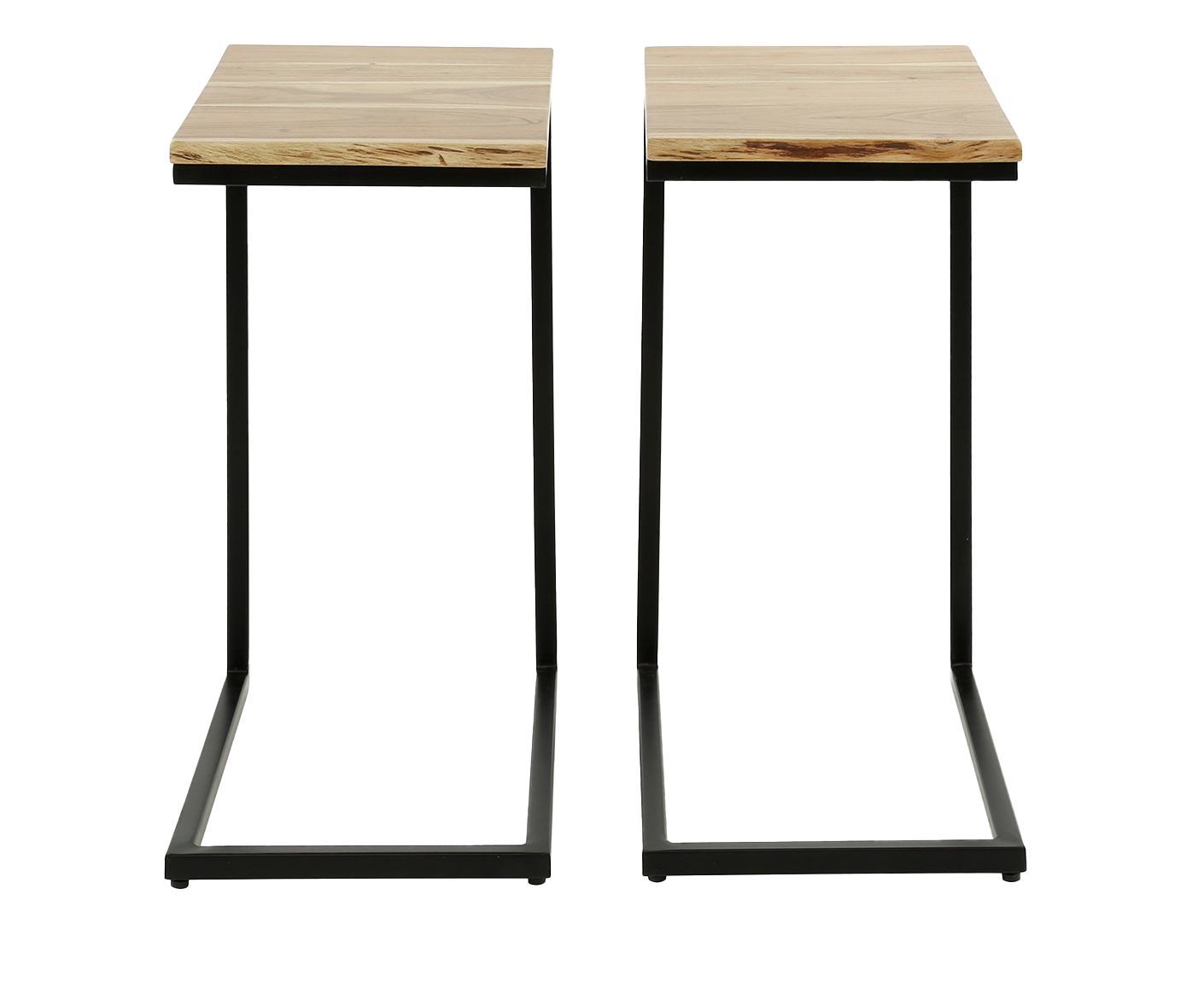 XS Edge Nachttisch 2er Set Akazie Massivholz Natur