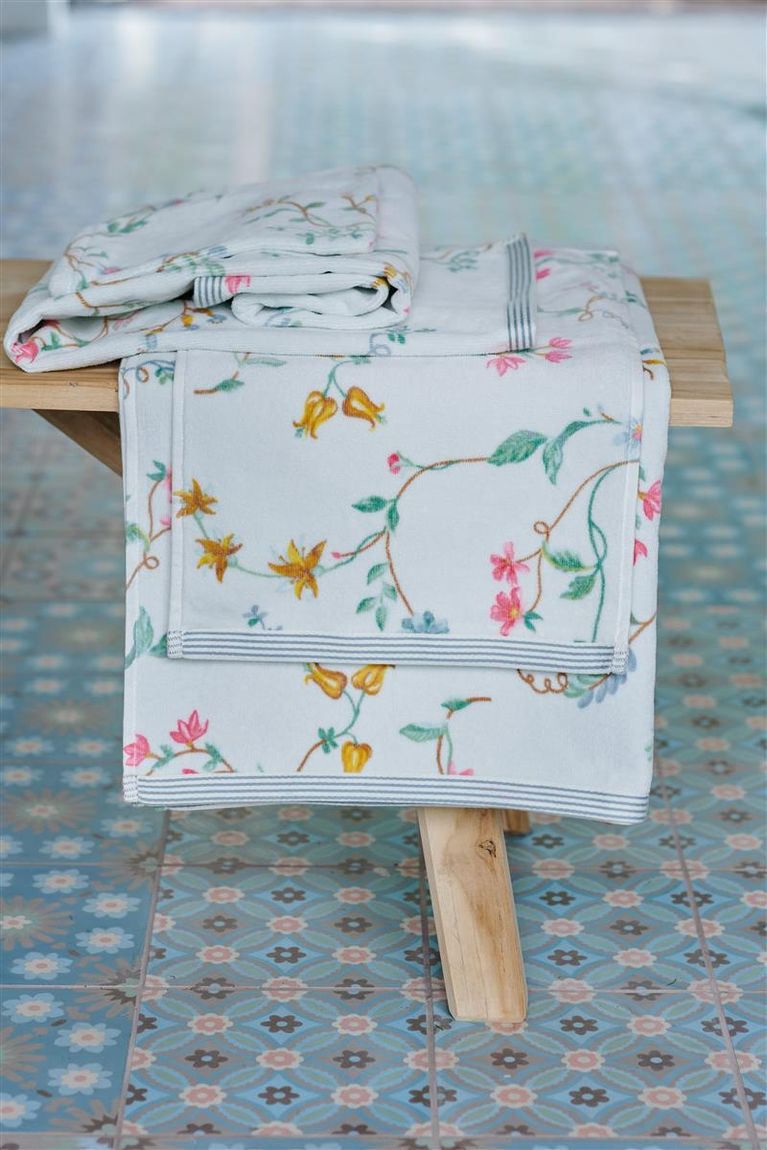 Les Fleurs Waschlappen 3er-Set 16x22 cm Weiß